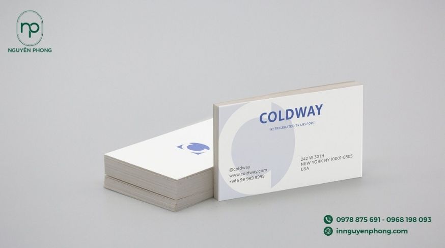 Logo điện lạnh in trên card visit